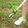 Weed Puller Twister Stand Up Root Removal Hand Tool 3 Claws Aluminum Grass Manual Remover 38.98in Long Handle with Foot Pedal