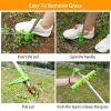 Weed Puller Twister Stand Up Root Removal Hand Tool 3 Claws Aluminum Grass Manual Remover 38.98in Long Handle with Foot Pedal